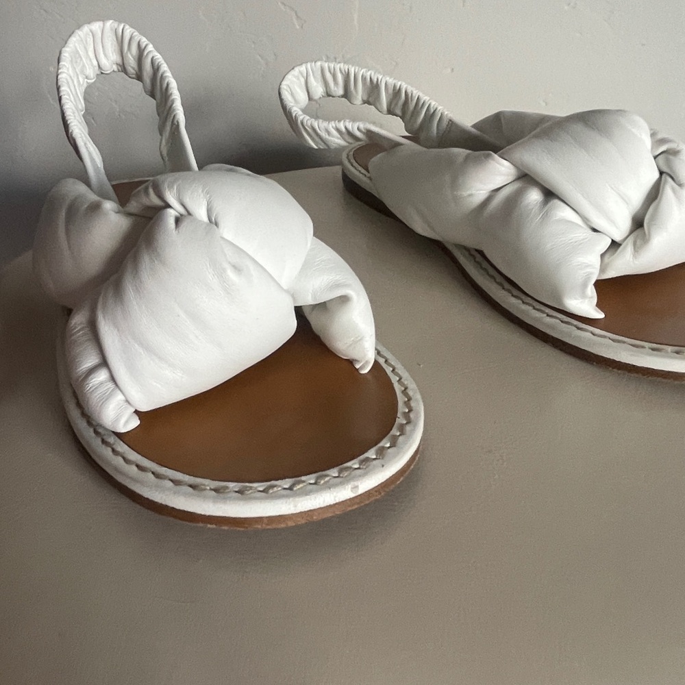 Miu Miu Padded Mordoré Nappa Leather Sandals - Picture 11 of 14
